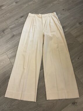 Mink Pink  Cream  Wide Leg Palazzo Pants with Pockets  .